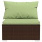 vidaXL 13-tlg. Garten-Lounge-Set mit Kissen Braun Poly Rattan vidaXL 13-tlg. Garten-Lounge-Set mit Kissen Braun Poly Rattan