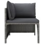 vidaXL 2-Sitzer-Gartensofa mit Polstern Grau Poly Rattan vidaXL 2-Sitzer-Gartensofa mit Polstern Grau Poly Rattan