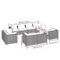 vidaXL 11-tlg. Garten-Lounge-Set mit Kissen Schwarz Poly Rattan vidaXL 11-tlg. Garten-Lounge-Set mit Kissen Schwarz Poly Rattan