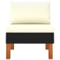 vidaXL Mittelsofa Poly Rattan und Eukalyptus Massivholz vidaXL Mittelsofa Poly Rattan und Eukalyptus Massivholz