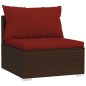 vidaXL 13-tlg. Garten-Lounge-Set mit Kissen Braun Poly Rattan vidaXL 13-tlg. Garten-Lounge-Set mit Kissen Braun Poly Rattan