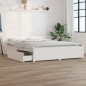 vidaXL Bett mit Schubladen Weiß 140x190 cm