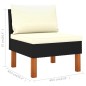 vidaXL Mittelsofa Poly Rattan und Eukalyptus Massivholz vidaXL Mittelsofa Poly Rattan und Eukalyptus Massivholz