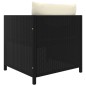 vidaXL Gartensofa mit Kissen Schwarz Poly Rattan vidaXL Gartensofa mit Kissen Schwarz Poly Rattan