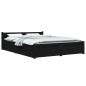 vidaXL Bett mit Schubladen Schwarz 120x200 cm vidaXL Bett mit Schubladen Schwarz 120x200 cm