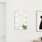 vidaXL Spiegel mit LED-Leuchten 60x40 cm Glas Bogenförmig vidaXL Spiegel mit LED-Leuchten 60x40 cm Glas Bogenförmig