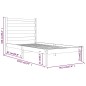 vidaXL Massivholzbett Grau Kiefer 90x190 cm