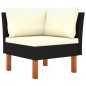 Ecksofas 2 Stk. Poly Rattan und Eukalyptus Massivholz Ecksofas 2 Stk. Poly Rattan und Eukalyptus Massivholz