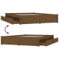 vidaXL Bett mit Schubladen Honigbraun 135x190 cm