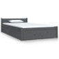 vidaXL Bett mit Schubladen Grau 90x200 cm vidaXL Bett mit Schubladen Grau 90x200 cm