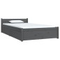vidaXL Bett mit Schubladen Grau 90x200 cm vidaXL Bett mit Schubladen Grau 90x200 cm