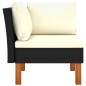 Ecksofas 2 Stk. Poly Rattan und Eukalyptus Massivholz Ecksofas 2 Stk. Poly Rattan und Eukalyptus Massivholz
