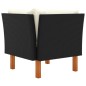 Ecksofas 2 Stk. Poly Rattan und Eukalyptus Massivholz Ecksofas 2 Stk. Poly Rattan und Eukalyptus Massivholz