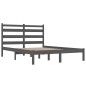 vidaXL Massivholzbett Grau Kiefer 140x190 cm vidaXL Massivholzbett Grau Kiefer 140x190 cm