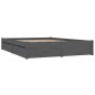 vidaXL Bett mit Schubladen Grau 135x190 cm vidaXL Bett mit Schubladen Grau 135x190 cm