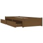 vidaXL Bett mit Schubladen Honigbraun 90x200 cm vidaXL Bett mit Schubladen Honigbraun 90x200 cm