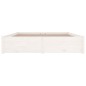 vidaXL Bett mit mit Schubladen Weiß 140x190 cm vidaXL Bett mit mit Schubladen Weiß 140x190 cm