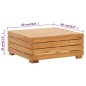 vidaXL Gartentisch und Hocker mit Kissen Massivholz Akazie vidaXL Gartentisch und Hocker mit Kissen Massivholz Akazie