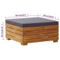 vidaXL Gartentisch und Hocker mit Kissen Massivholz Akazie vidaXL Gartentisch und Hocker mit Kissen Massivholz Akazie