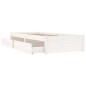 vidaXL Bett mit Schubladen Weiß 90x200 cm vidaXL Bett mit Schubladen Weiß 90x200 cm