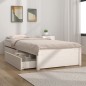 vidaXL Bett mit Schubladen Weiß 90x190 cm vidaXL Bett mit Schubladen Weiß 90x190 cm