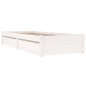 vidaXL Bett mit Schubladen Weiß 90x190 cm vidaXL Bett mit Schubladen Weiß 90x190 cm