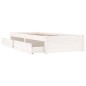 vidaXL Bett mit Schubladen Weiß 90x190 cm vidaXL Bett mit Schubladen Weiß 90x190 cm