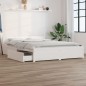 vidaXL Bett mit Schubladen Weiß 135x190 cm vidaXL Bett mit Schubladen Weiß 135x190 cm