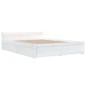 vidaXL Bett mit Schubladen Weiß 135x190 cm vidaXL Bett mit Schubladen Weiß 135x190 cm