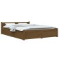 vidaXL Bett mit Schubladen Honigbraun 140x200 cm vidaXL Bett mit Schubladen Honigbraun 140x200 cm