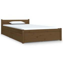 vidaXL Bett mit Schubladen Honigbraun 90x200 cm