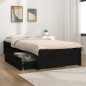 vidaXL Bett mit Schubladen Schwarz 90x190 cm vidaXL Bett mit Schubladen Schwarz 90x190 cm