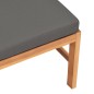 Mittelsofa mit Dunkelgrauen Kissen Massivholz Teak Mittelsofa mit Dunkelgrauen Kissen Massivholz Teak