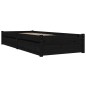 vidaXL Bett mit Schubladen Schwarz 90x190 cm vidaXL Bett mit Schubladen Schwarz 90x190 cm