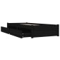 vidaXL Bett mit Schubladen Schwarz 90x190 cm vidaXL Bett mit Schubladen Schwarz 90x190 cm
