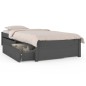 vidaXL Bett mit Schubladen Grau 90x200 cm vidaXL Bett mit Schubladen Grau 90x200 cm