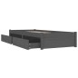 vidaXL Bett mit Schubladen Grau 90x200 cm vidaXL Bett mit Schubladen Grau 90x200 cm