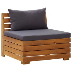 vidaXL 2-Sitzer-Gartensofa mit Kissen Massivholz Akazie