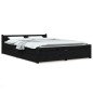 vidaXL Bett mit Schubladen Schwarz 160x200 cm vidaXL Bett mit Schubladen Schwarz 160x200 cm