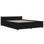 vidaXL Bett mit Schubladen Schwarz 160x200 cm vidaXL Bett mit Schubladen Schwarz 160x200 cm