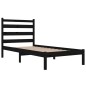 vidaXL Massivholzbett Schwarz Kiefer 90x190 cm vidaXL Massivholzbett Schwarz Kiefer 90x190 cm