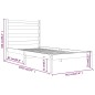 vidaXL Massivholzbett Schwarz Kiefer 90x190 cm vidaXL Massivholzbett Schwarz Kiefer 90x190 cm