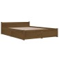 vidaXL Bett mit Schubladen Honigbraun 135x190 cm vidaXL Bett mit Schubladen Honigbraun 135x190 cm