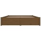 vidaXL Bett mit Schubladen Honigbraun 200x200 cm vidaXL Bett mit Schubladen Honigbraun 200x200 cm