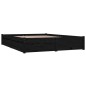 vidaXL Bett mit Schubladen Schwarz 150x200 cm vidaXL Bett mit Schubladen Schwarz 150x200 cm