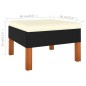Fußbank Poly Rattan und Eukalyptus Massivholz Fußbank Poly Rattan und Eukalyptus Massivholz