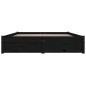 vidaXL Bett mit Schubladen Schwarz 150x200 cm vidaXL Bett mit Schubladen Schwarz 150x200 cm
