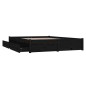 vidaXL Bett mit Schubladen Schwarz 150x200 cm vidaXL Bett mit Schubladen Schwarz 150x200 cm