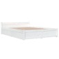 vidaXL Bett mit Schubladen Weiß 140x200 cm vidaXL Bett mit Schubladen Weiß 140x200 cm