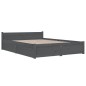 vidaXL Bett mit Schubladen Grau 150x200 cm vidaXL Bett mit Schubladen Grau 150x200 cm